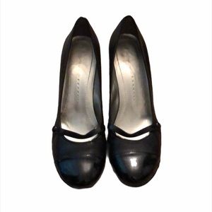 Sandolino Patent Leather Strap Black Low Heel 10